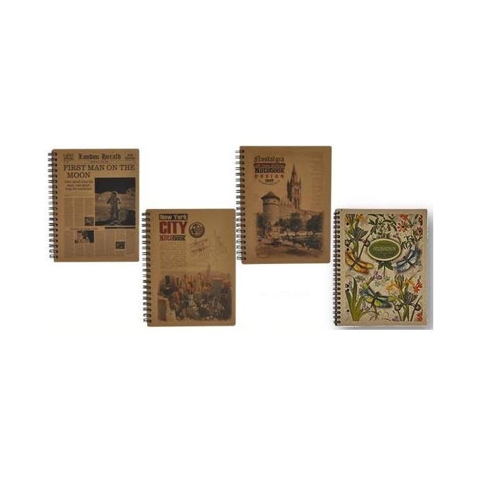 Блокнот Buromax spiral side, В6, 96sheets, KRAFT, white, perforation, assor (BM.2478) изображение 2