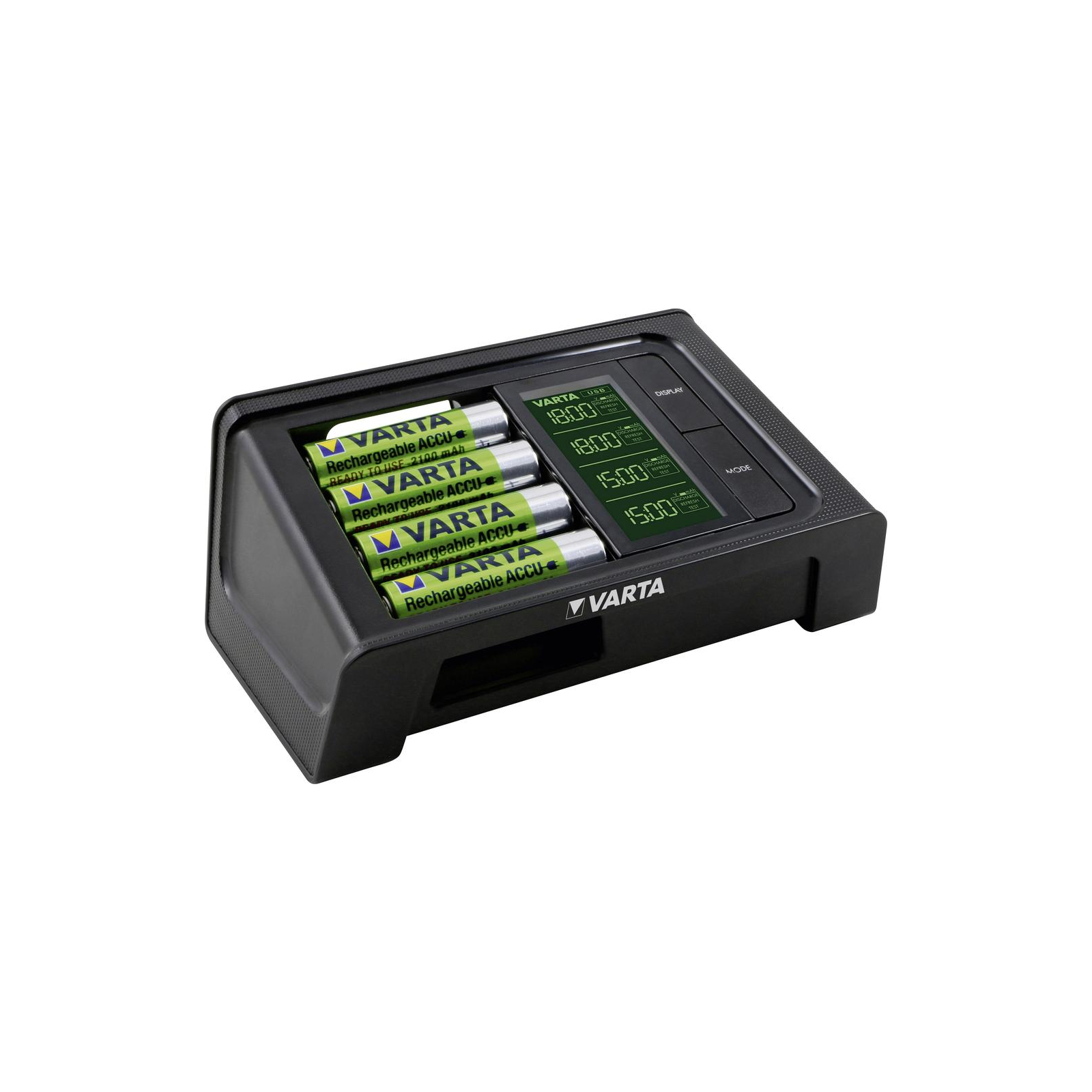 Зарядний пристрій для акумуляторів Varta LCD SMART CHARGER +4AA 2100 mAh (57674101441)