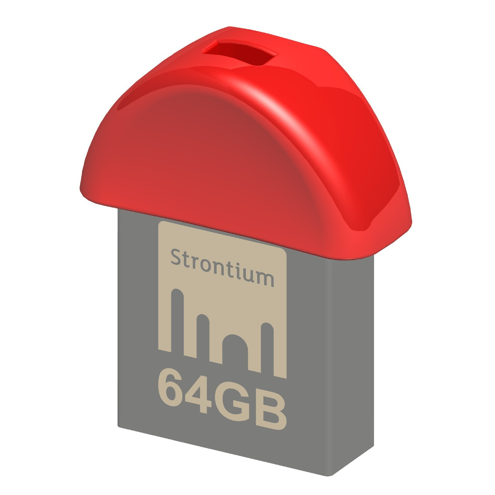 USB флеш накопитель Strontium Flash 64GB NANO RED USB 3.0 (SR64GRDNANOZ) изображение 2