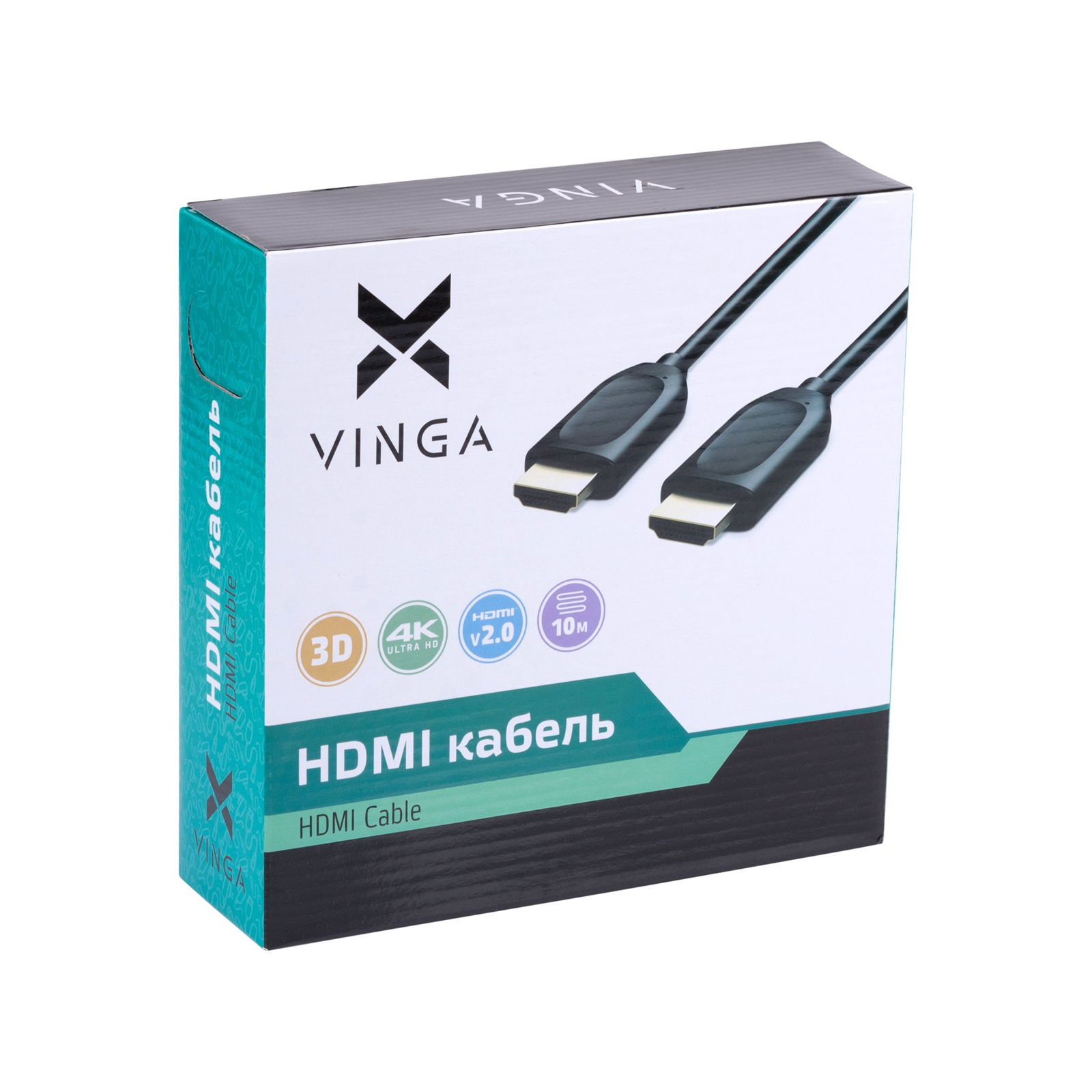 Кабель мультимедийный HDMI to HDMI 1.8m Vinga (HDMI01-1.8) изображение 3