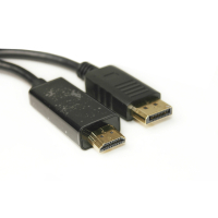 Photos - Cable (video, audio, USB) Power Plant Кабель мультимедійний Display Port to HDMI 1.8m PowerPlant  KD (KD00AS1278)