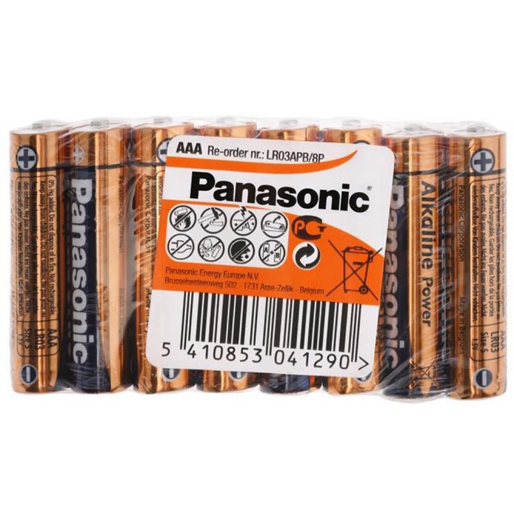 Батарейка Panasonic AAA LR03 Alkaline Power (Shrink) * 8 (LR03REB/8P)