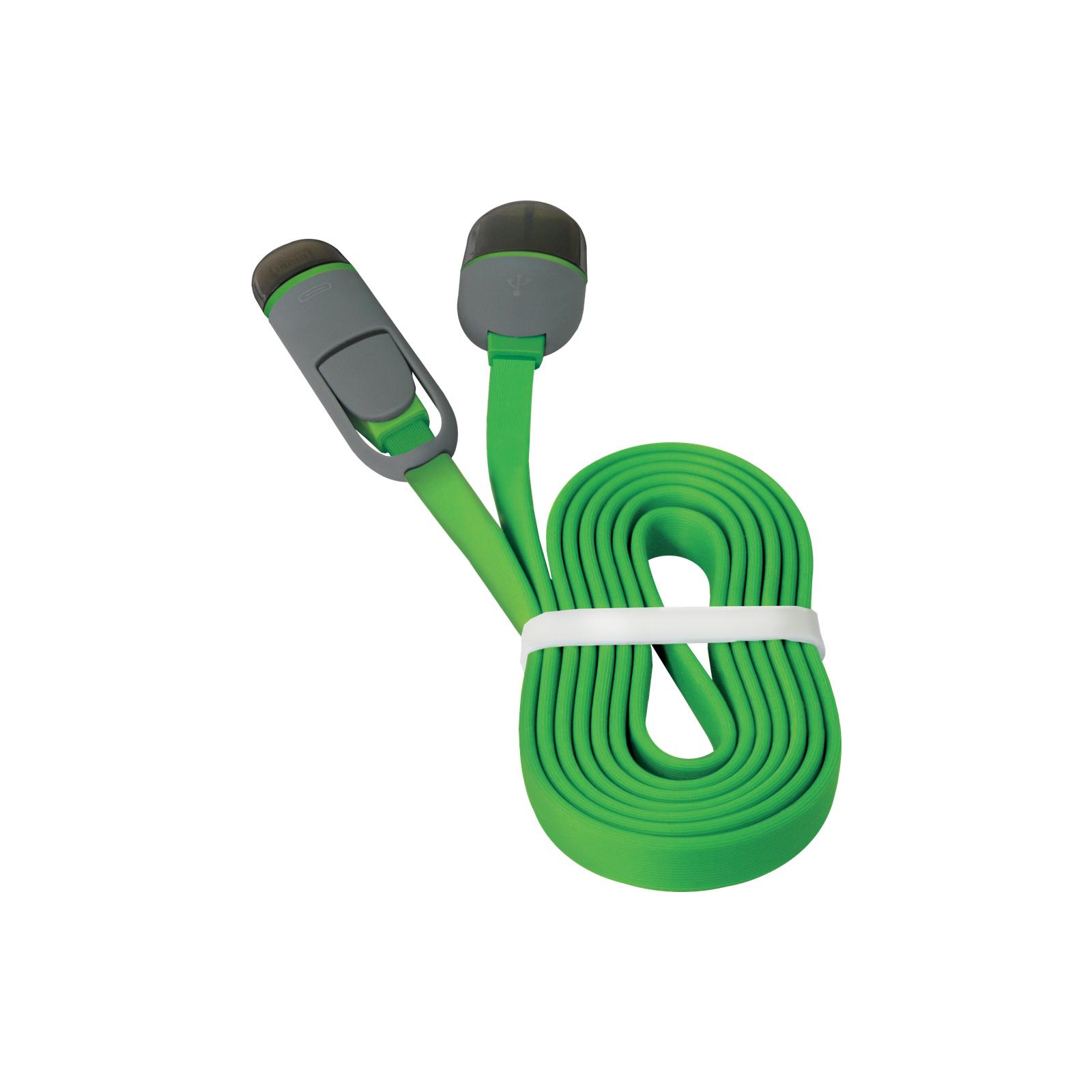 Дата кабель USB10-03BP USB - Micro USB/Lightning, green, 1m Defender (87489) зображення 3