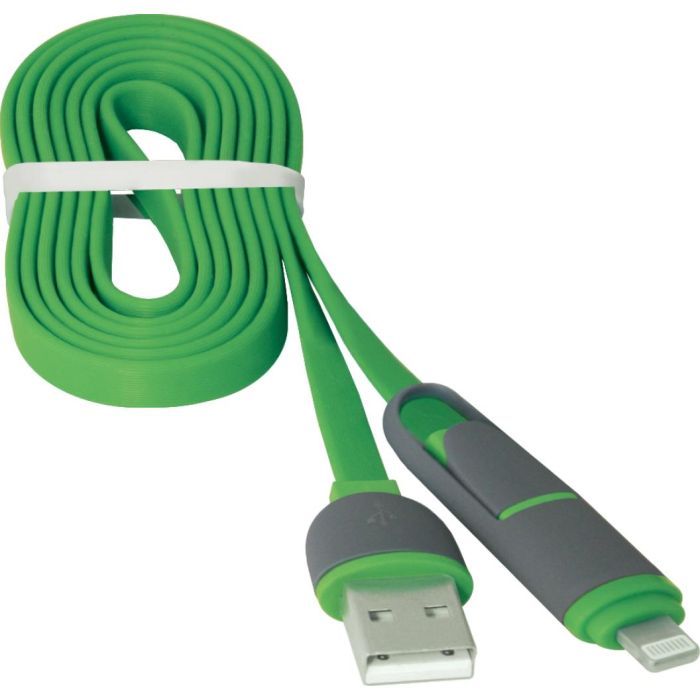 Дата кабель USB10-03BP USB - Micro USB/Lightning, blue, 1m Defender (87487) изображение 4