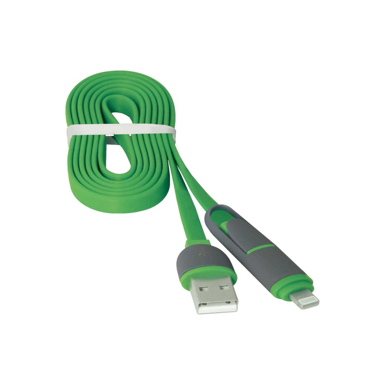 Дата кабель USB10-03BP USB - Micro USB/Lightning, green, 1m Defender (87489) зображення 4
