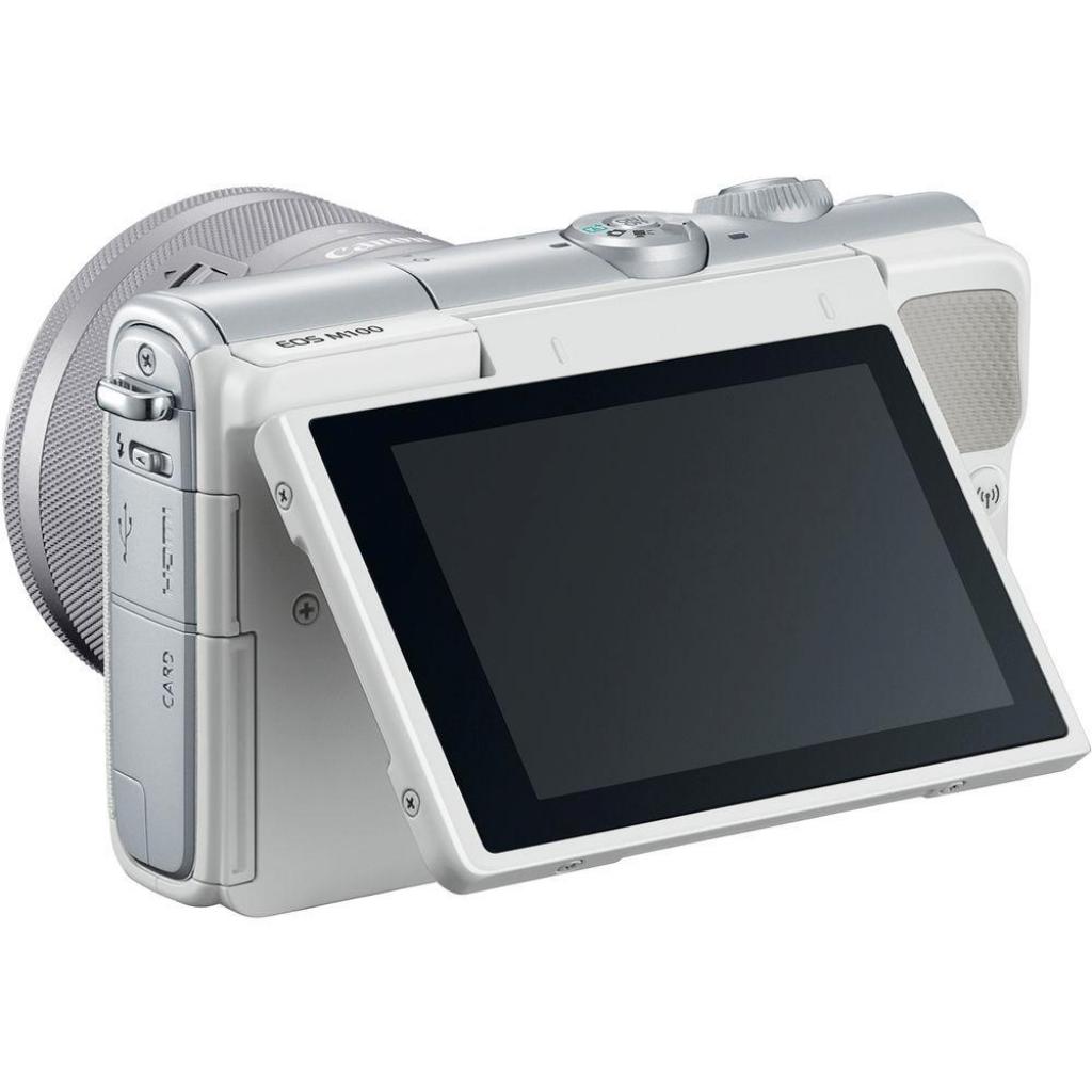 Цифровий фотоапарат Canon EOS M100 15-45 IS STM Kit White (2210C048) зображення 4