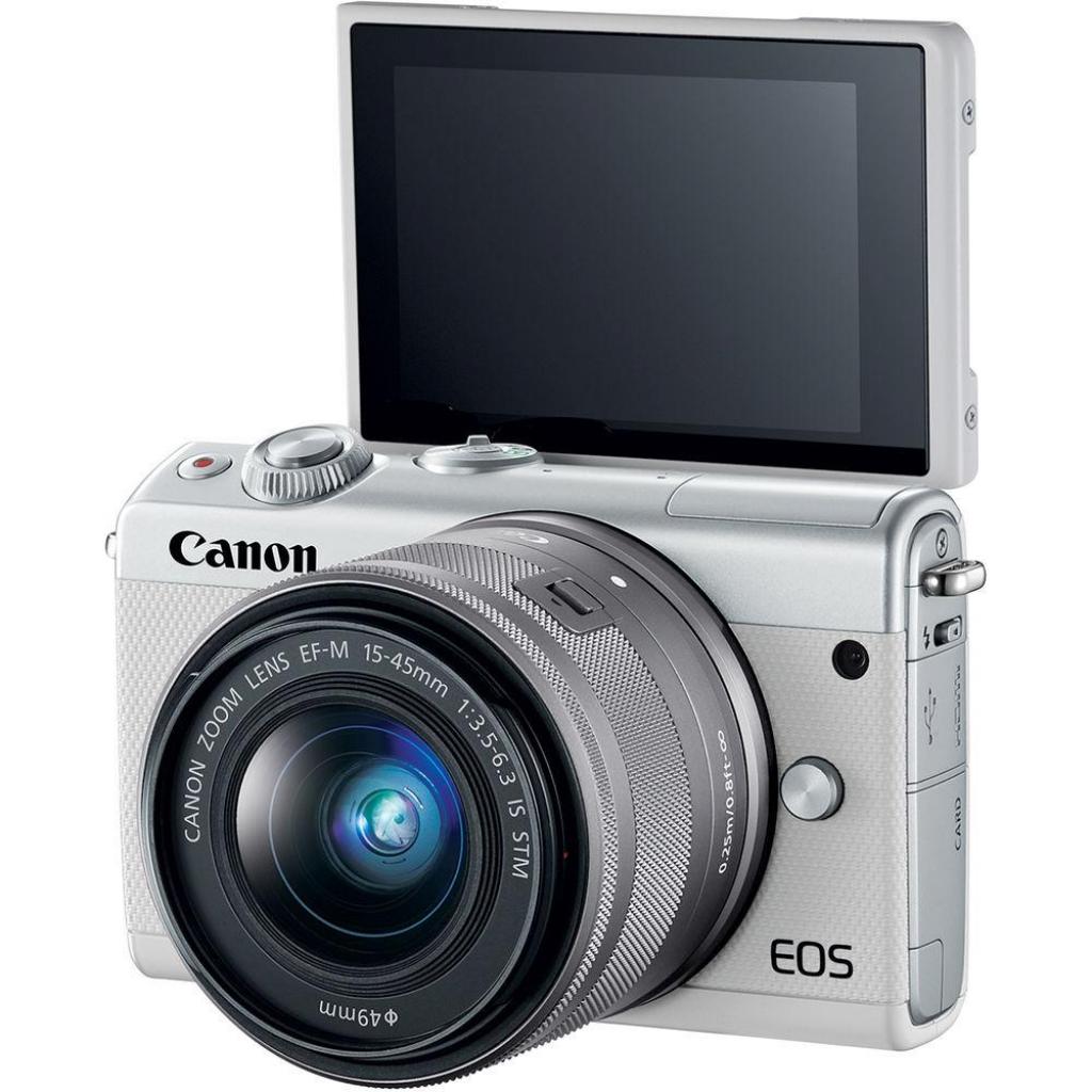 Цифровий фотоапарат Canon EOS M100 15-45 IS STM Kit White (2210C048) зображення 8