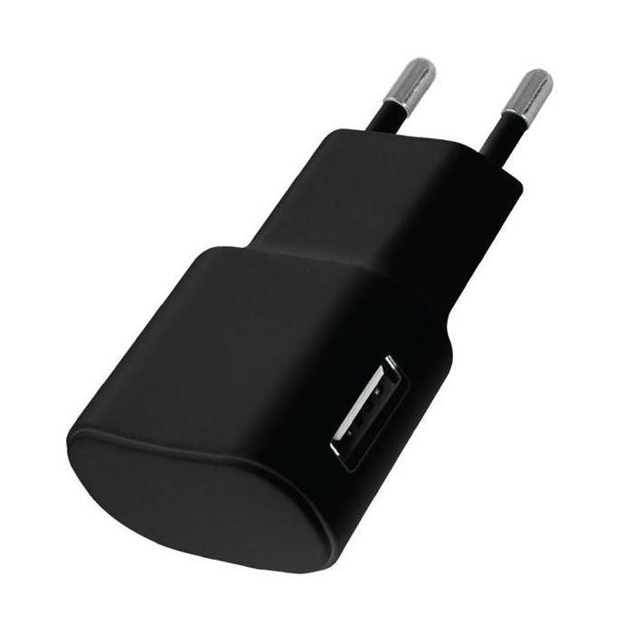 Зарядное устройство Florence USB, 1.0A black (FW-1U010B)