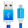 Дата кабель USB 2.0 AM to Micro 5P 1.0m Blue ADATA (AMUCAL-100CMK-CBL) изображение 2