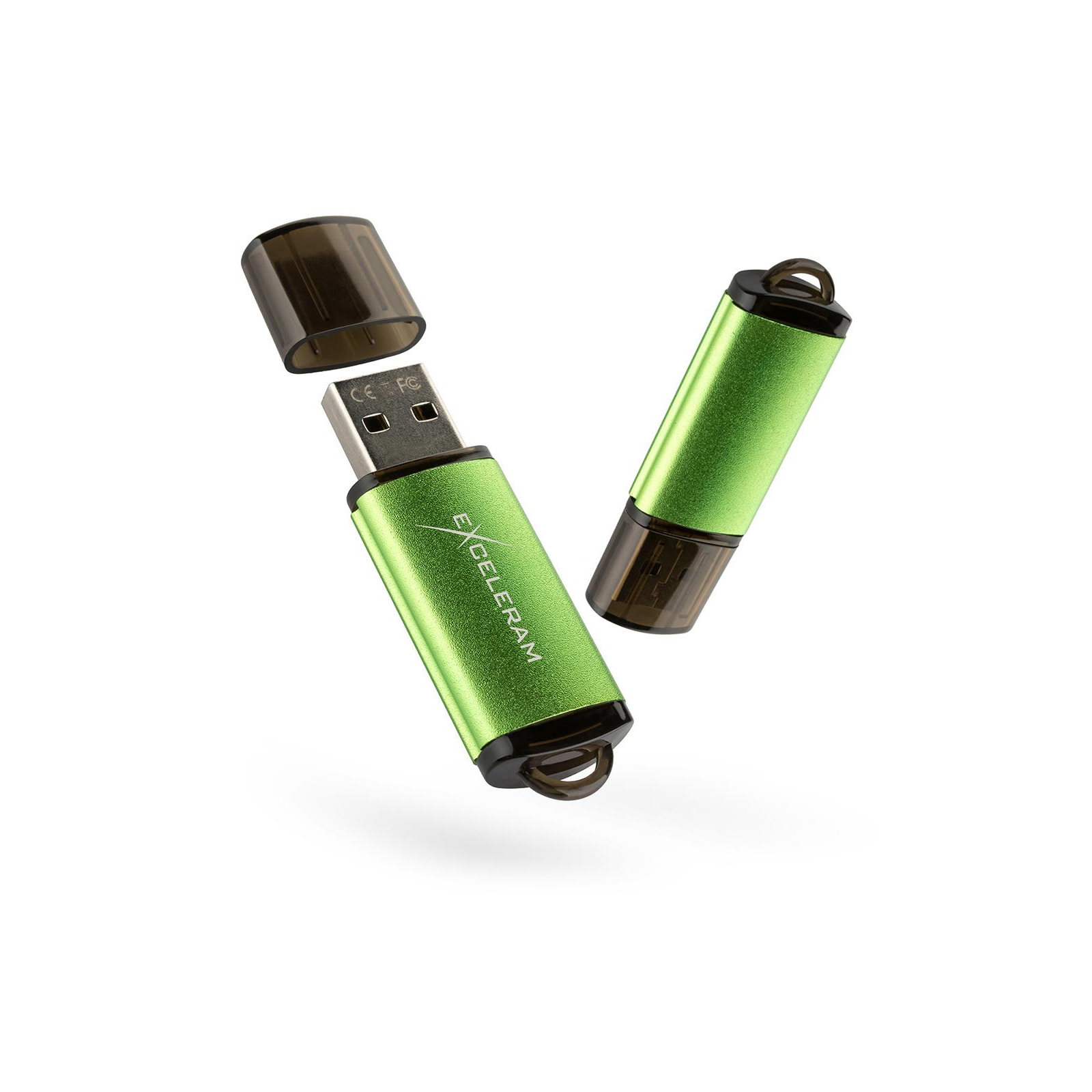 USB флеш накопитель eXceleram 64GB A3 Series Green USB 2.0 (EXA3U2GR64)