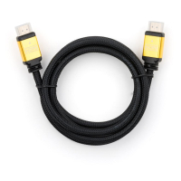 Кабель мультимедийный HDMI to HDMI 10 m metal V2.0 Vinga (VCPDCHDMI2VMM10BK)