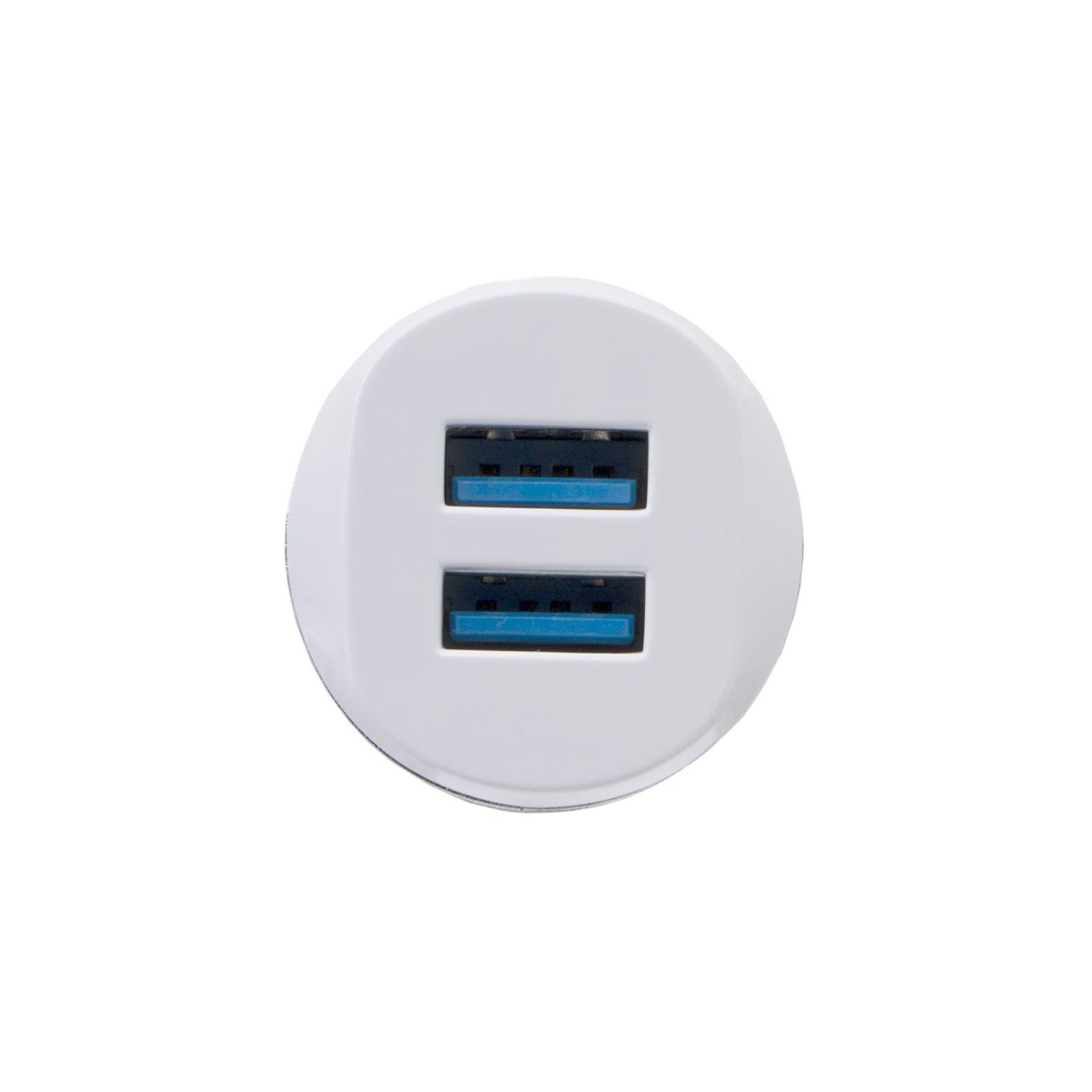 Зарядное устройство Inkax CD-12 Car charger + Type-C cable 2USB 2.1A White (F_72207) изображение 3