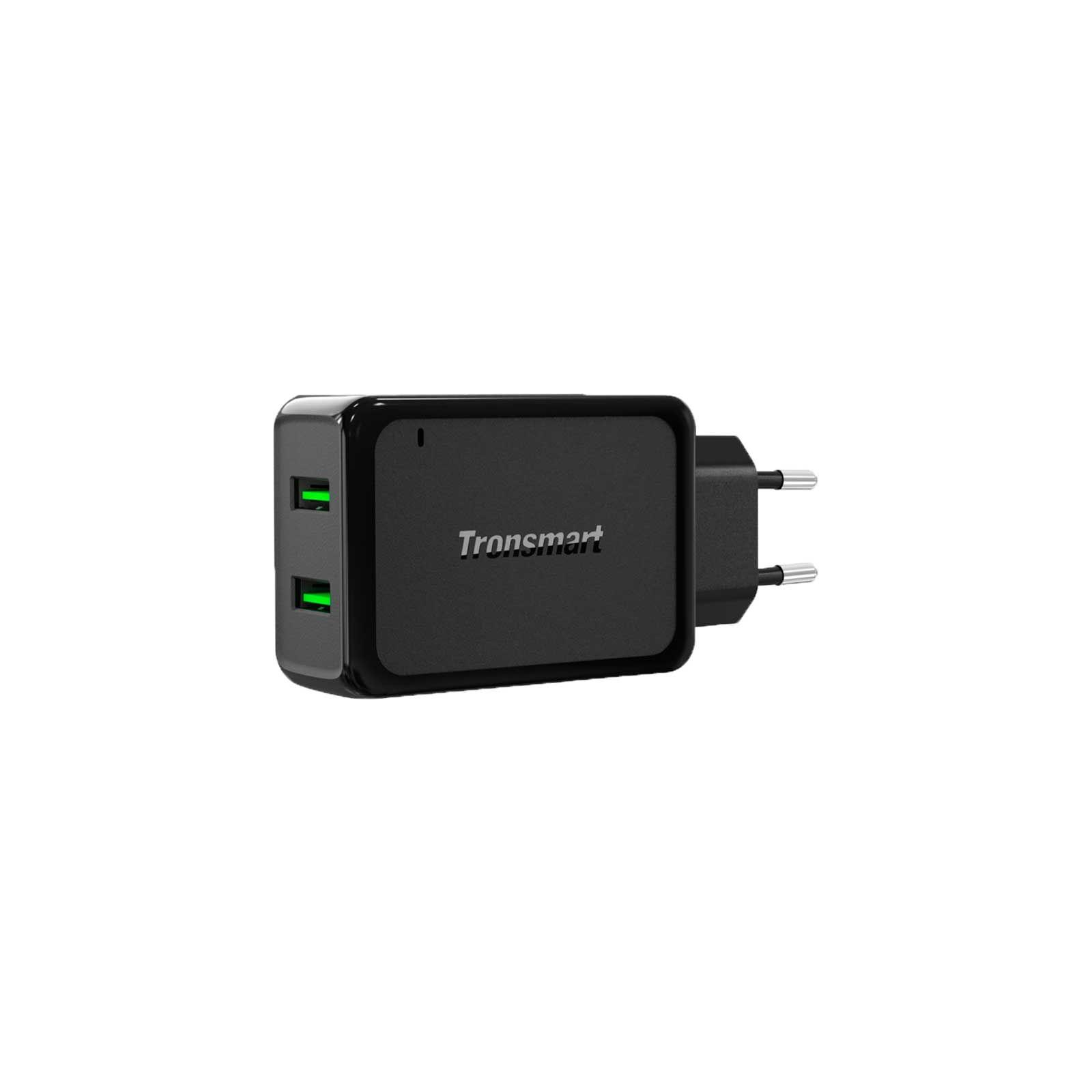 Зарядное устройство Tronsmart W2TF 36W Dual Port Qualcomm QC 3.0&VoltiQ (232340)