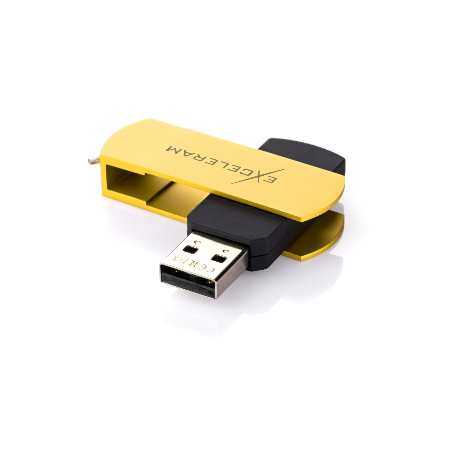USB флеш накопичувач eXceleram 8GB P2 Series Yellow2/Black USB 2.0 (EXP2U2Y2B08) зображення 2