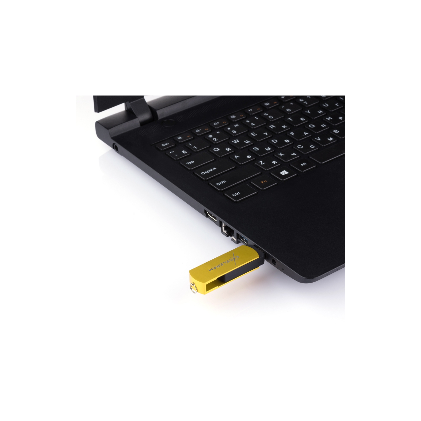 USB флеш накопитель eXceleram 8GB P2 Series Yellow2/Black USB 2.0 (EXP2U2Y2B08) изображение 7
