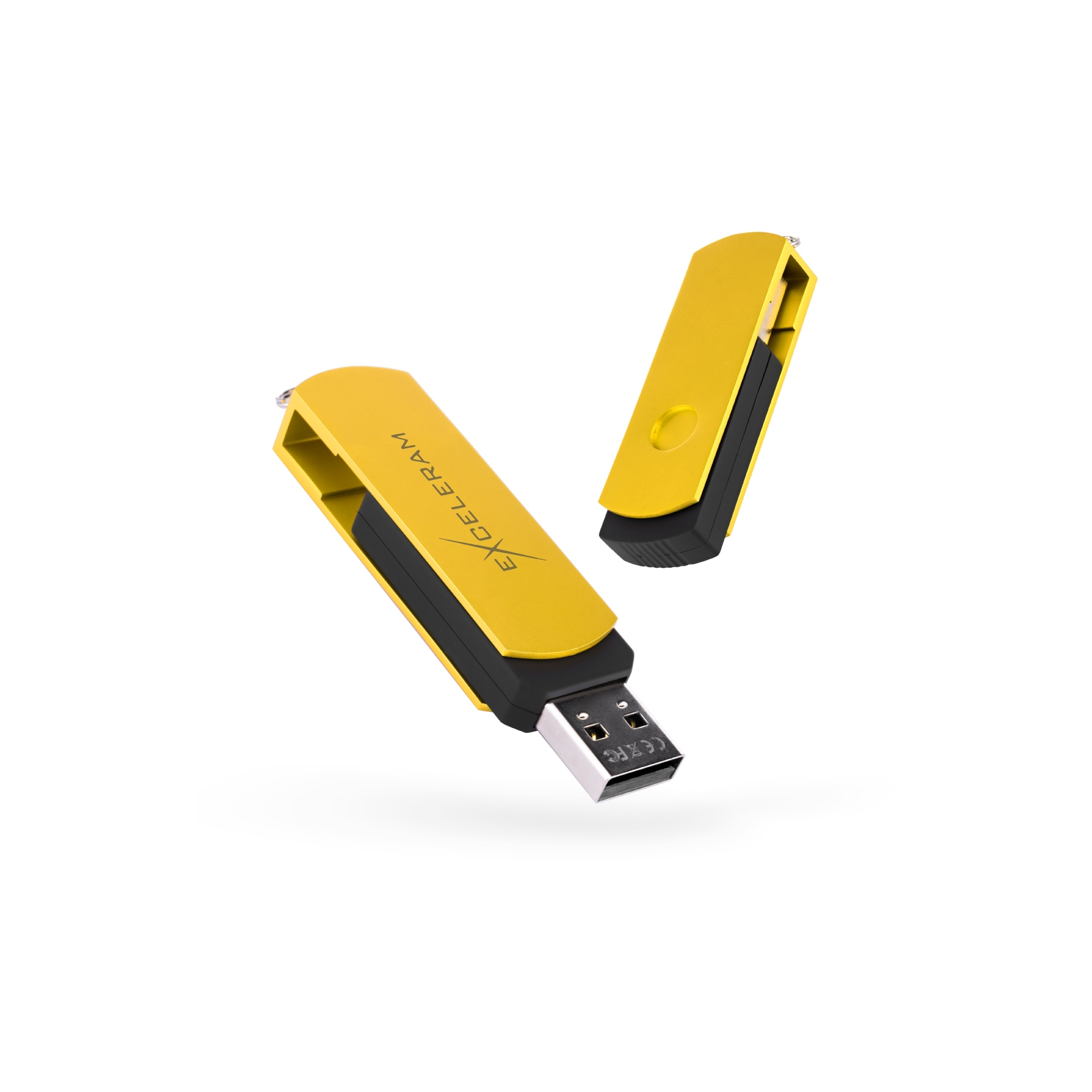 USB флеш накопичувач eXceleram 8GB P2 Series Yellow2/Black USB 2.0 (EXP2U2Y2B08)