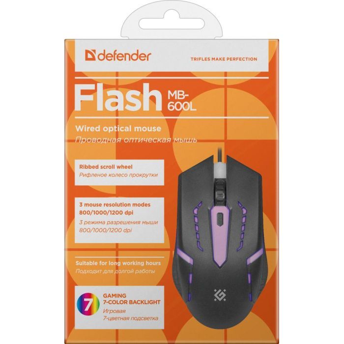 Мышка Defender Flash MB-600L Black (52600) изображение 6