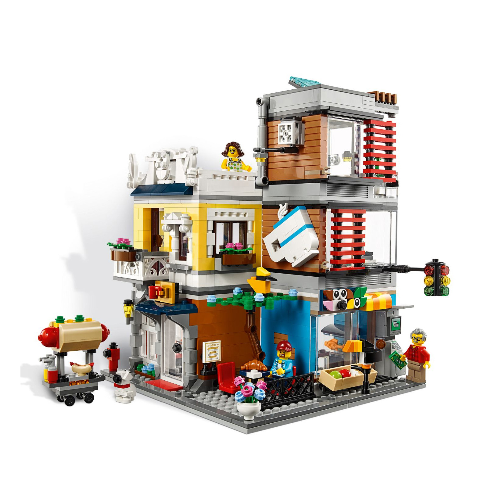 Конструктор LEGO Creator Зоомагазин і кафе в центрі міста (31097) зображення 3
