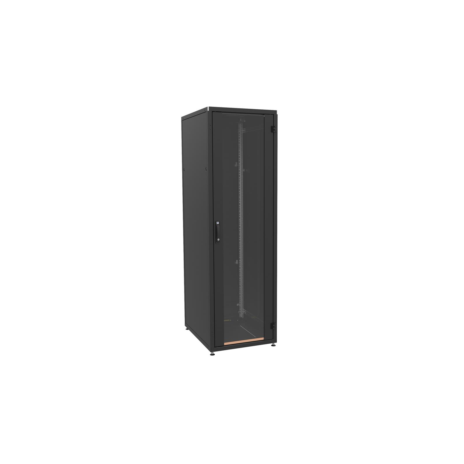 Шафа напольна Zpas 18U 19" 600x800, glass door, black (IT-186080-69AA-2-161-FP)