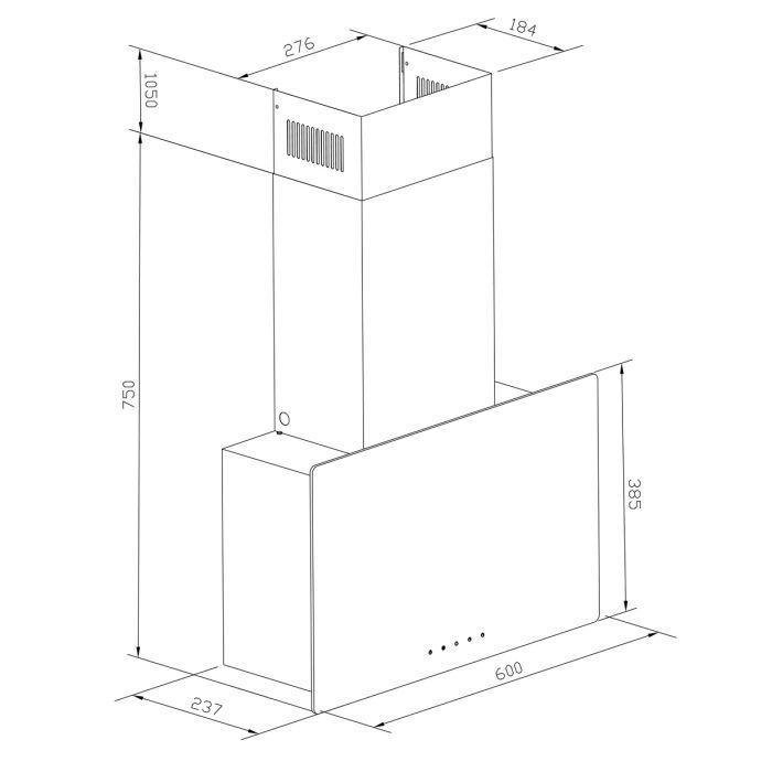 Витяжка кухонна Pyramida V1-60 BL зображення 7