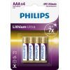 Батарейка Philips AAA FR03 Lithium Ultra * 4 (FR03LB4A/10)