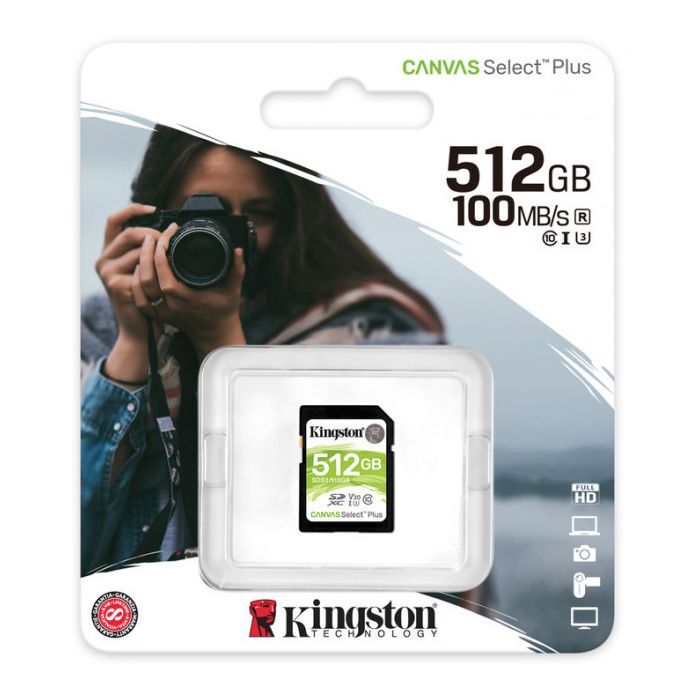 Карта памяти Kingston 512GB SDXC class 10 UHS-I U3 Canvas Select Plus (SDS2/512GB) изображение 3