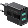 Зарядний пристрій Grand-X CH-15T 5V 2,4A 2USB Black + cable USB -> Type-C (CH-15T) зображення 2