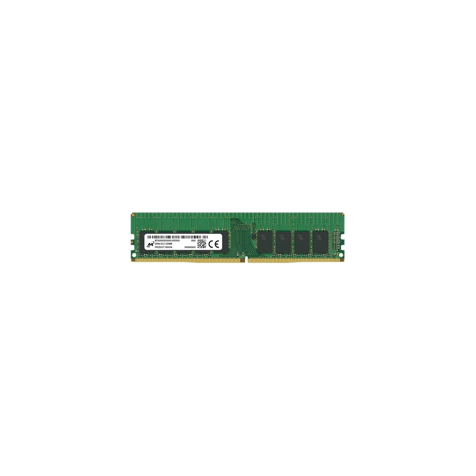 Модуль пам'яті для сервера DDR4 16GB ECC UDIMM 2666MHz 2Rx8 1.2V CL19 Micron (MTA18ASF2G72AZ-2G6E2)