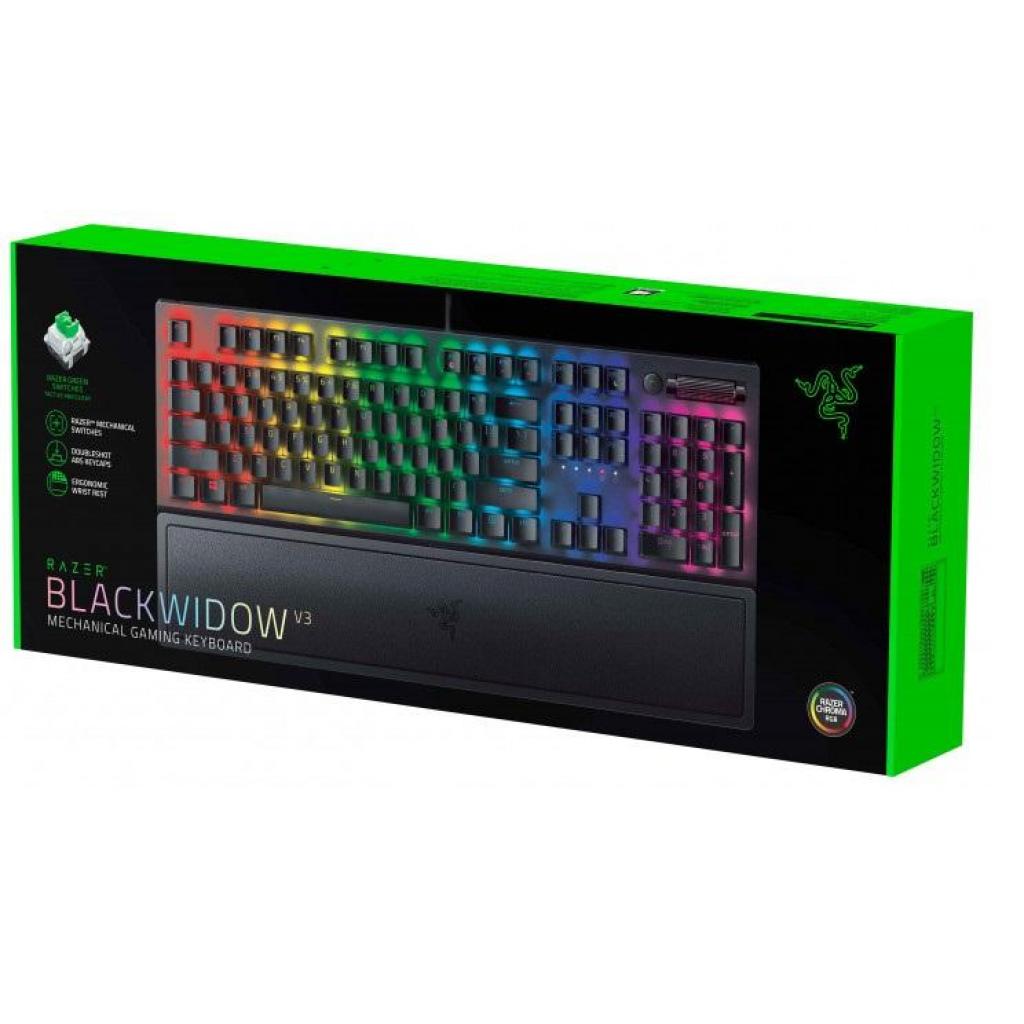 Клавіатура Razer BlackWidow V3 Razer Green Switch USB Black (RZ03-03540800-R3R1) зображення 7
