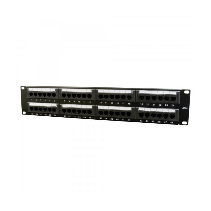 Патч-панель 19" 48xRJ-45 UTP cat.5е, 2U, тип 110 Cablexpert (NPP-C548CM-001)