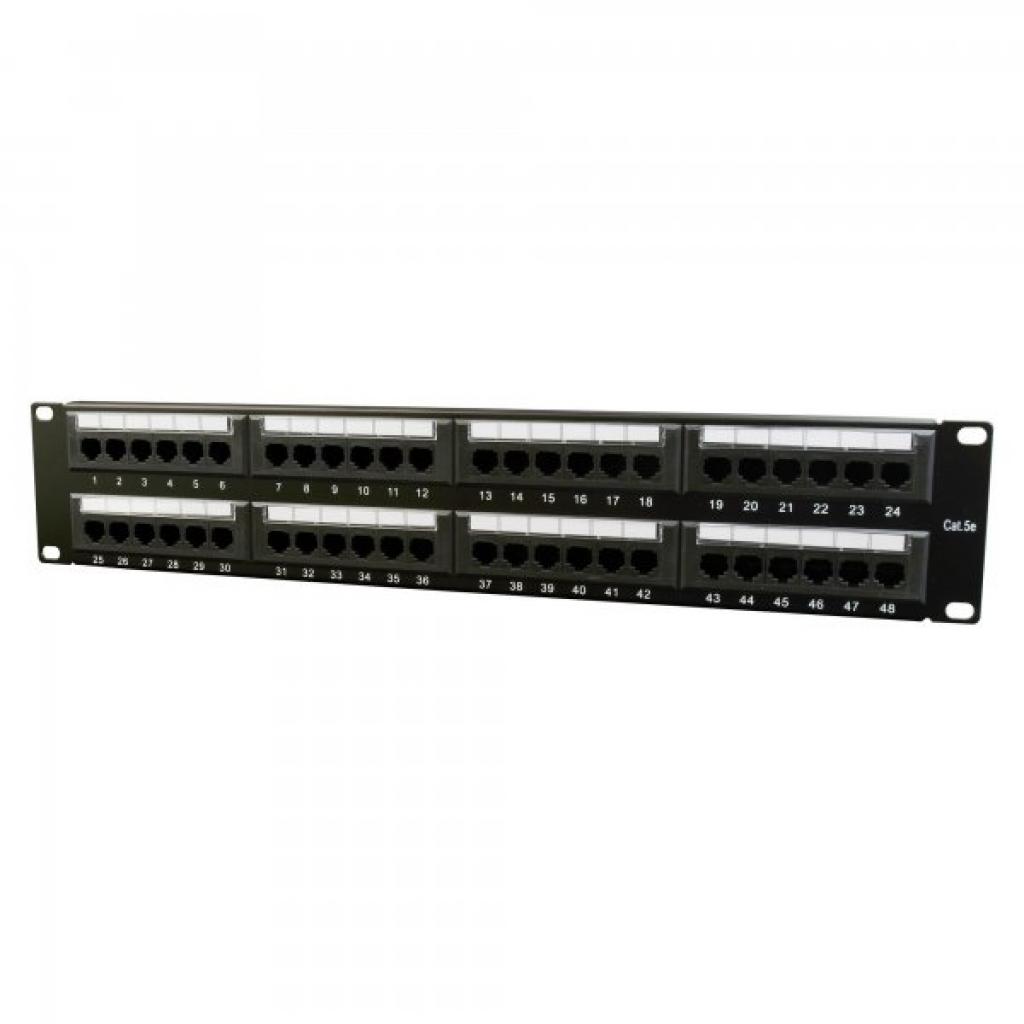 Патч-панель 19" 48xRJ-45 UTP cat.5е, 2U, тип 110 Cablexpert (NPP-C548CM-001)