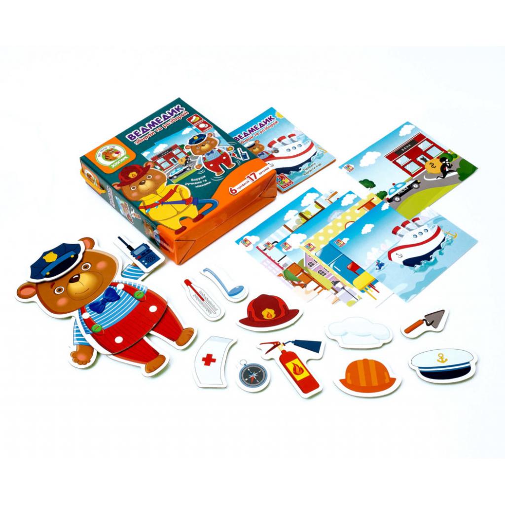 Развивающая игрушка Vladi Toys Игра с подвижными деталями Мишка, украинский язык (VT2109-04) изображение 2