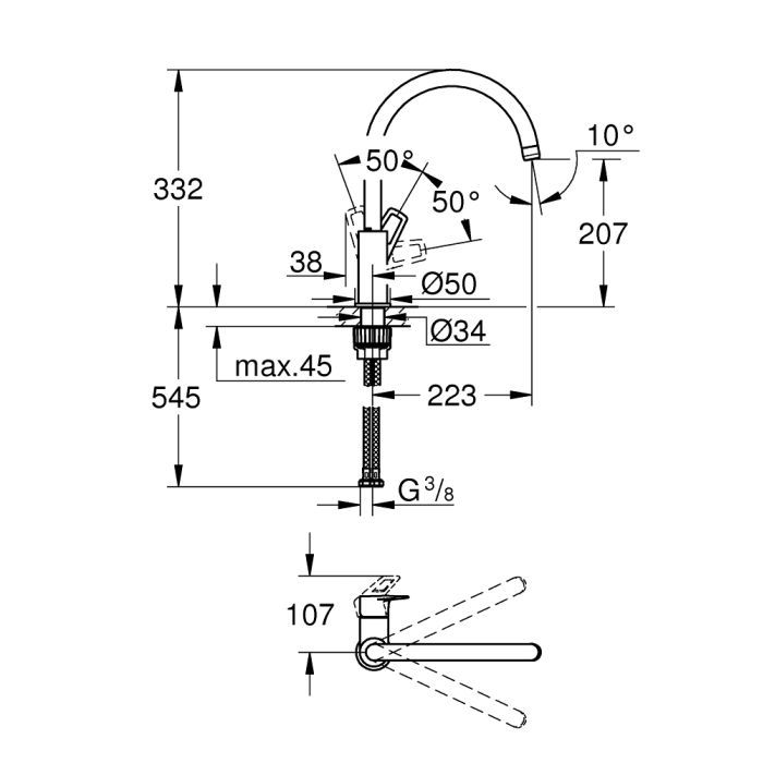 Смеситель Grohe BauLoop (31368001) изображение 4