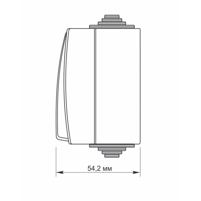 Вимикач Videx BINERA IP65 зовнішній 2кл з підсвічуванням (BINERA IP65 наружный 2кл с подсветкой) зображення 5