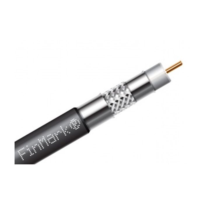 Кабель телевізійний FinMark RG-6 TRISHIELD, CU, 305м, black (F6TSVcu_305_black)