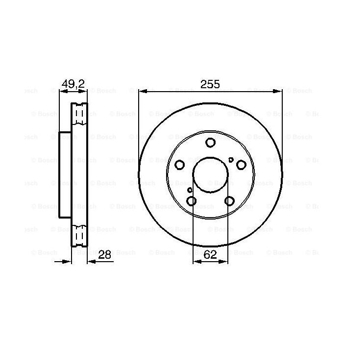 Тормозной диск Bosch 0 986 478 726