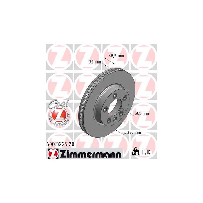 Гальмівний диск ZIMMERMANN 600.3225.20