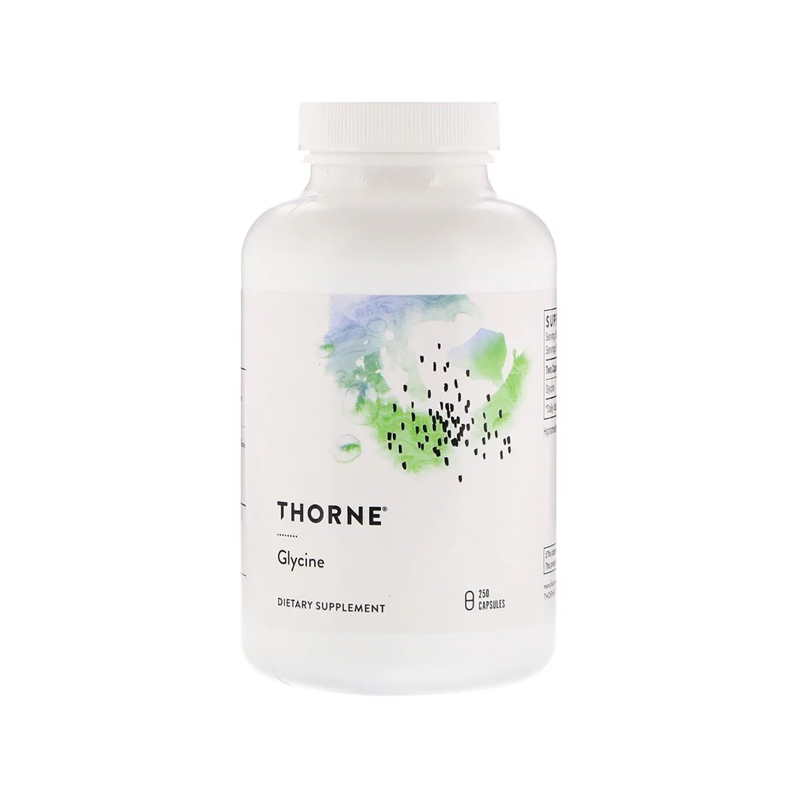 Амінокислота Thorne Research Гліцин, Glycine, 250 капсул (THR-51202)