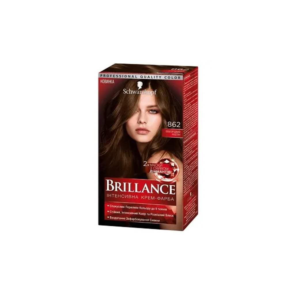 Краска для волос Brillance 862-Благородный каштан 142.5 мл (4015000535298)