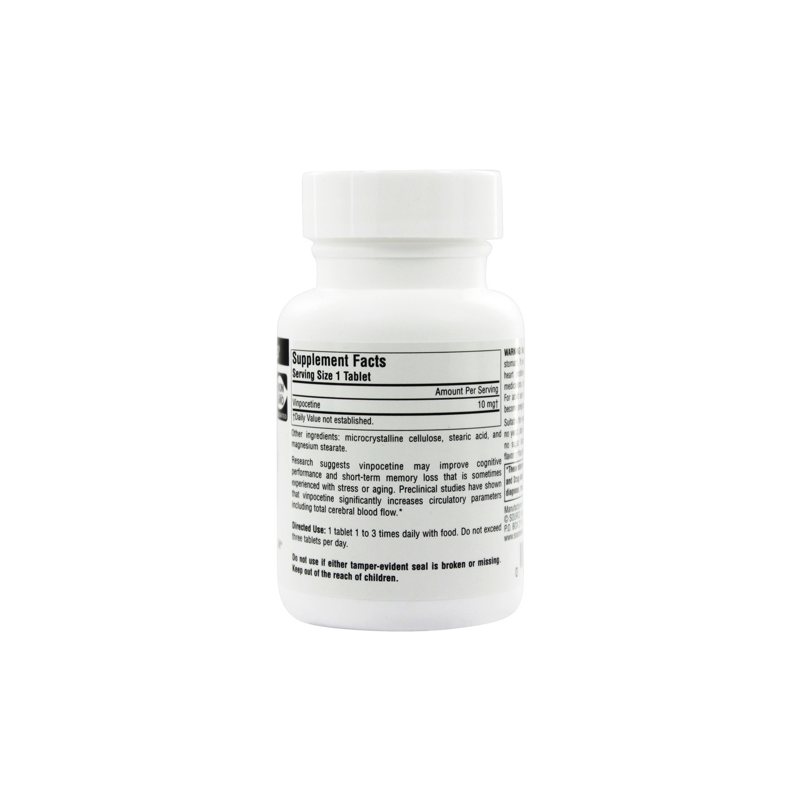 Вітамінно-мінеральний комплекс Source Naturals Вінпоцетин 10мг, 120 таблеток (SNS-01399) зображення 2