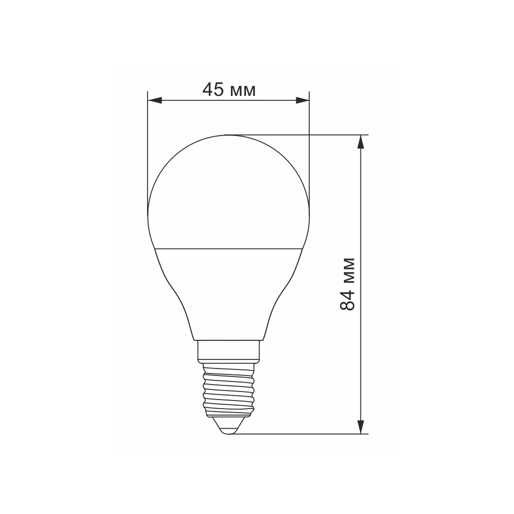 Лампочка TITANUM G45 6W E14 3000K (TLG4506143) зображення 3
