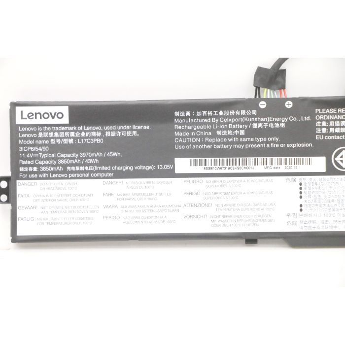 Аккумулятор для ноутбука Lenovo IdeaPad 330-15 L17C3PB0, 3970mAh (45Wh), 3cell, 11.4V, Li-io (A47669) изображение 3