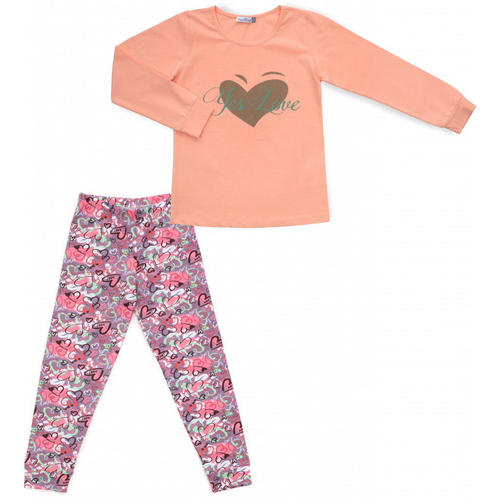 Пижама Matilda с сердцем (13225-3-140G-peach)