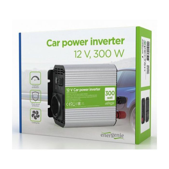 Автомобільний інвертор EnerGenie 12V/220V 300 Вт (EG-PWC300-01) зображення 4