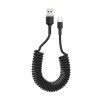 Дата кабель USB 2.0 AM to Type-C 1.0m spiral black ColorWay (CW-CBUC051-BK)