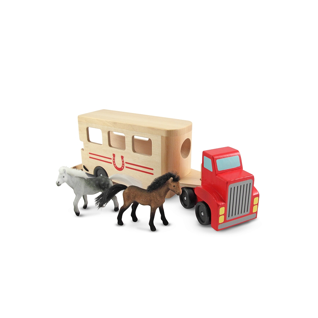 Игровой набор Melissa&Doug автомобиль-прицеп для лошадей (MD14097)