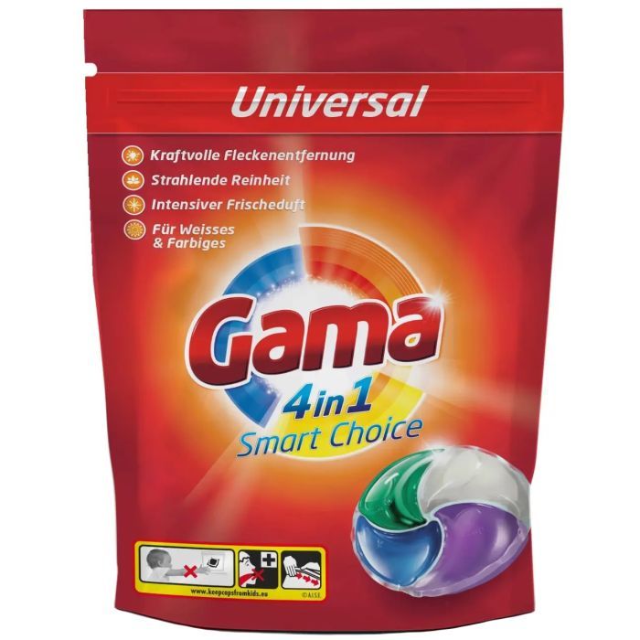 Капсулы для стирки Gama 4 in 1 Universal 18 шт. (8435495826965/8435495836667)