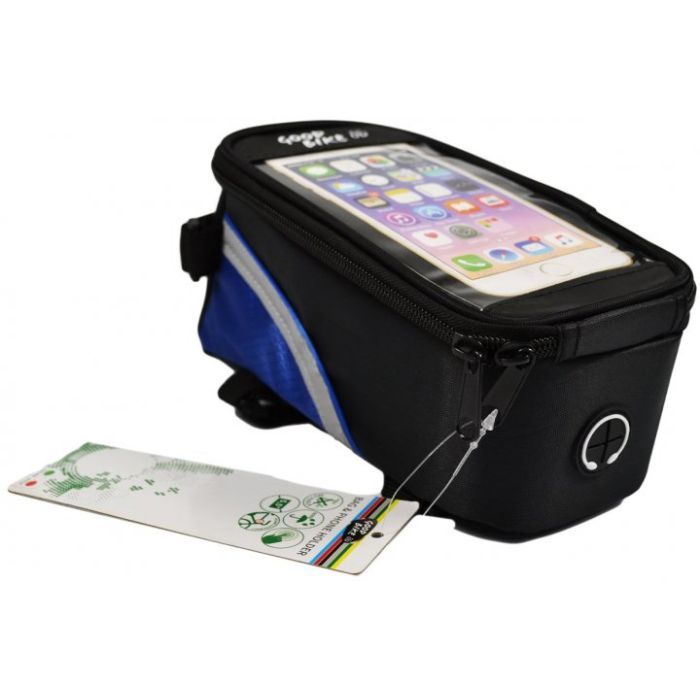 Велосумка нарамная Good Bike під смартфон 4,8 Black/Blue (94882-IS) изображение 2