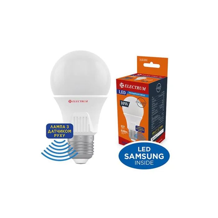 Лампочка Electrum A60 10W PA LS-33MS Elegant Е27 4000K з датчиком (A-LS-1970) зображення 2