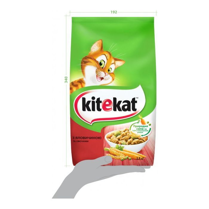Сухой корм для кошек Kitekat Говядина с овощами 12 кг (5900951013065) изображение 6